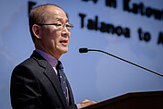 Prof. Dr. Hoesung Lee, Vorsitzender des Weltklimarats IPCC, hielt die Keynote © DKK, S. Röhl